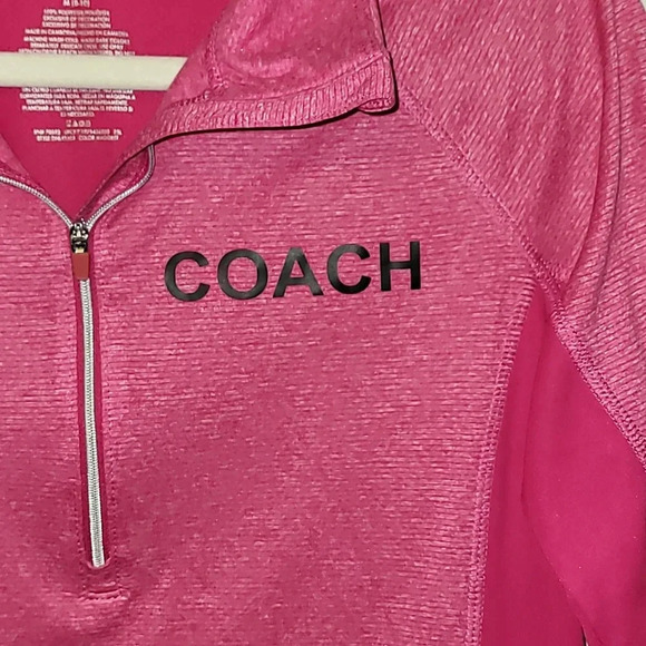 Women's size 8/10 medium Danskin Now COACH active wear long sleeve hot pink top - Picture 2 of 10